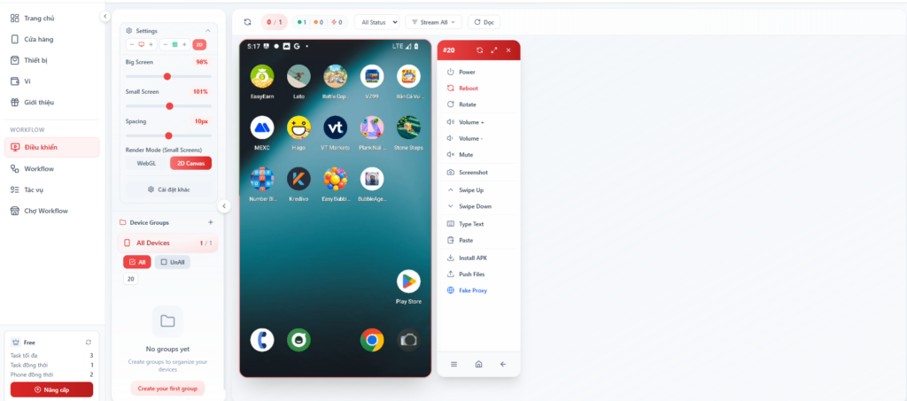 Max Phone Farm Cloud chiến game
